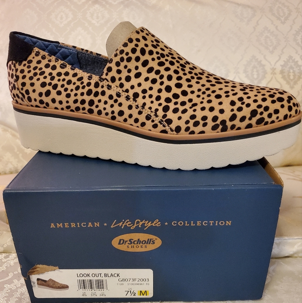Dr. Scholl's Slip-on, Leopard shoes size 7 1/2
